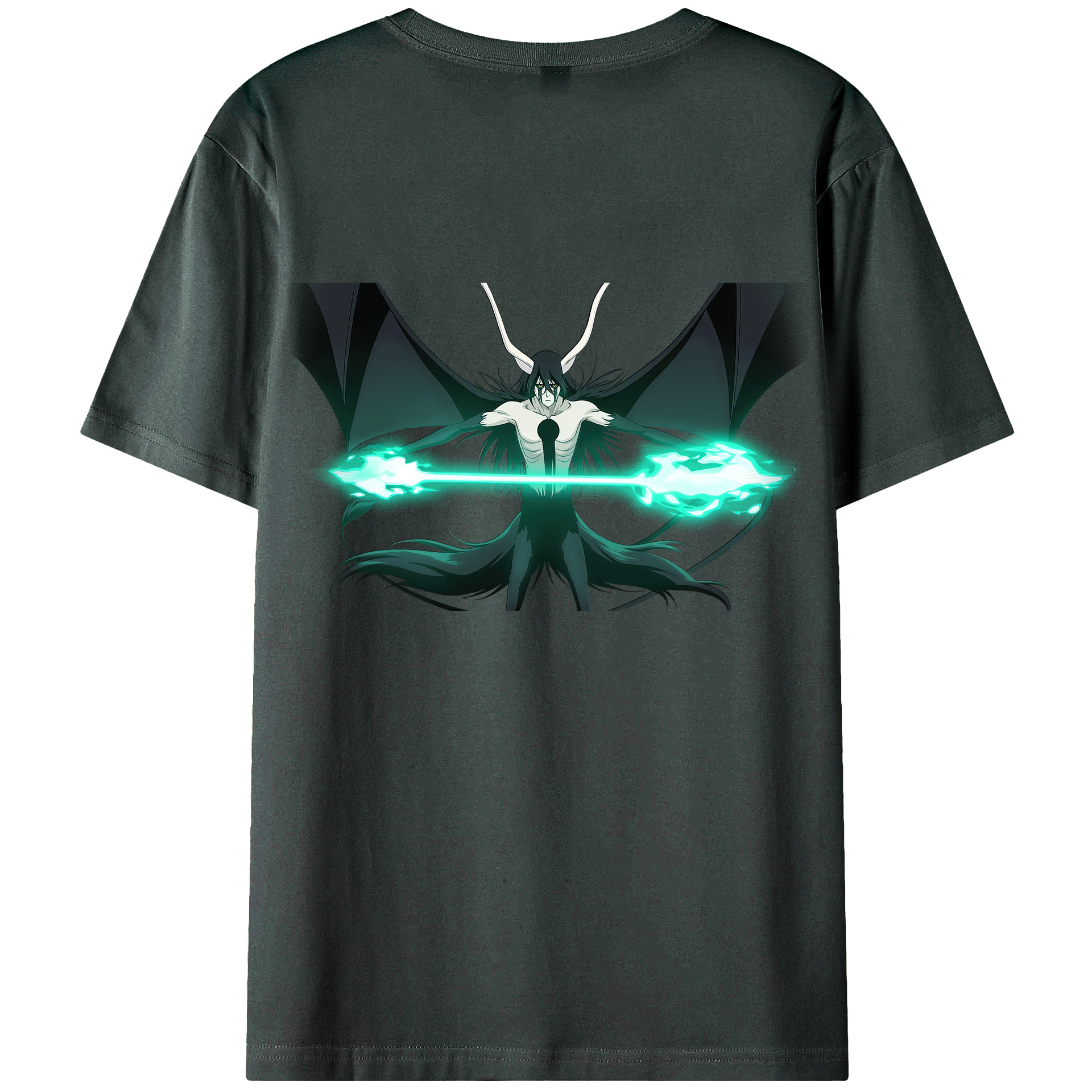 （画像用） ブリーチ ウルキオラ·シファー BLEACH Ulquiorra cifer 綿100％ メンズ半袖Tシャツ（バックプリント） 通気性